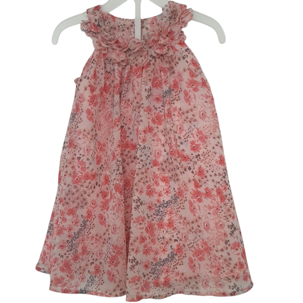 Floral Pink Sleeveless Dress